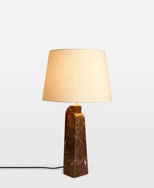 Darcy Marble Table Lamp - Brown - Hover Image