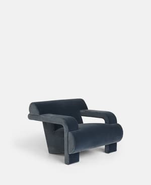 Humphrey Armchair - Velvet - Grey Blue - US - Hover Image