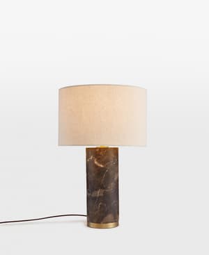 Remi Stone Table Lamp - Brown - US - Hover Image