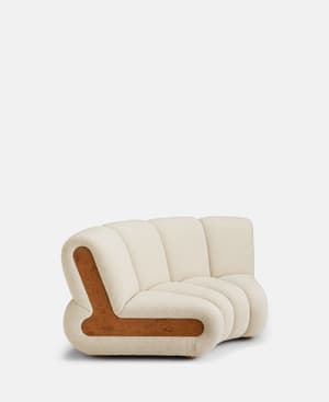 Noelle Modular Curved Armchair - Boucle Natural - UK - Listing Image