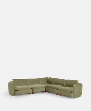 Vivienne Modular Corner Sofa - Velvet Lichen - Listing Image