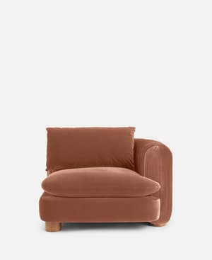 Vivienne Modular Sofa - Right Arm Module - Velvet - Antique Rose - Listing Image