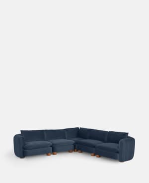 Vivienne Modular Corner Sofa - Velvet Grey Blue - Listing Image