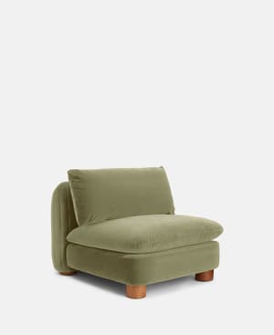 Vivienne Sectional Sofa - Armless Module - Velvet Lichen - US - Hover Image