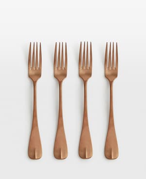 Stonewashed Dinner Fork - Rose Gold x4 - Listing Image