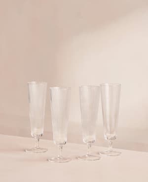 Fluted Champagne Glass - Set of Four - Listing Image