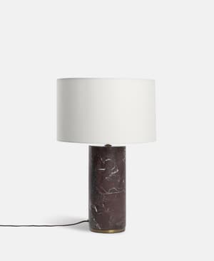 Remi Marble Table Lamp - Red - Hover Image