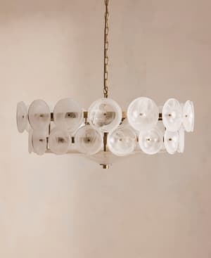 Lorenzo Chandelier - Milky Glass - US - Listing Image