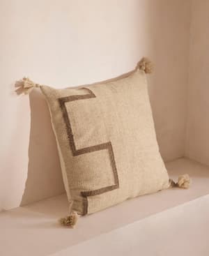 Kimberley Square Cushion - Natural - Large - Hover Image