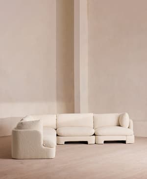 Odell Sectional Sofa - Corner Sofa - Boucle - Natural - US - Hover Image