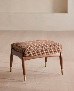 Theodore Footstool - Vende Jacquard - Rust - US - Listing Image