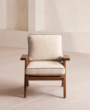Lia Outdoor Low Dining Chair - Natural - Hover Image