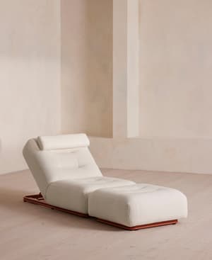 Celia Outdoor Chaise Lounger - Textured Weave - Natural - Hover Image