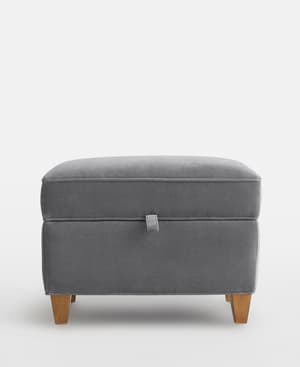 Dora Storage Footstool - Velvet Smoke - US - Listing Image
