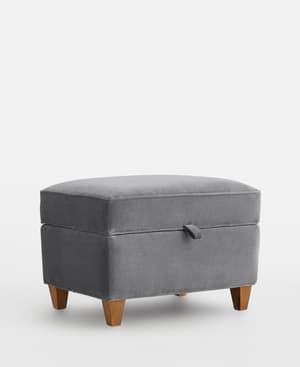 Dora Storage Footstool - Velvet Smoke - US - Hover Image