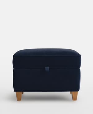 Dora Storage Footstool - Velvet Indigo - Listing Image