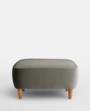 Lorene Footstool - Velvet - Smoke - US - Listing Image