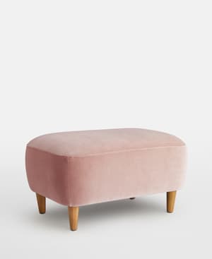 Lorene Footstool - Velvet - Rose - US - Hover Image