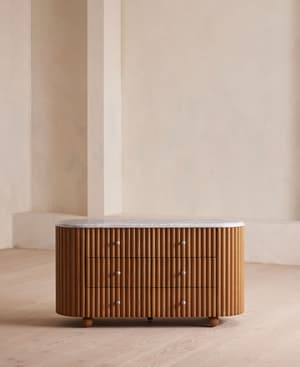 Carlisle Six Drawer Dresser - Carrara Marble - Hover Image