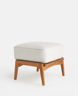 Eleonora Outdoor Footstool - Sunbrella Light Grey - Listing Image