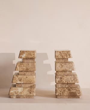 Alderman Emperador Bookends - Hover Image