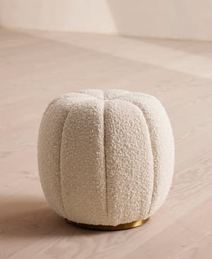 Sofia Footstool - Boucle - Natural - Listing Image