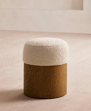 Bertie Footstool - Boucle Sand - US - Listing Image