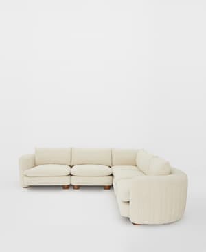 Vivienne Sectional Corner Sofa - Boucle Natural - US - Hover Image