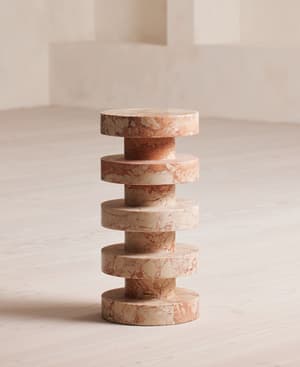 Nelson Side Table - Breccia Pernice Marble - Hover Image