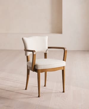 Charleston Dining Chair With Arms - Natural Linen - US - Hover Image