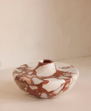 Alma Vase - Red Bulgari Marble - Listing Image