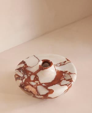 Alma Vase - Red Bulgari Marble - Hover Image