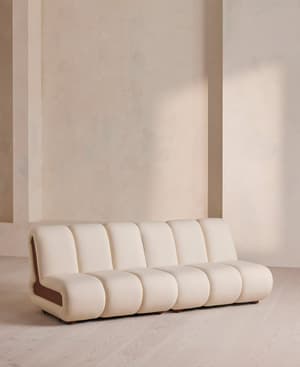 Noelle Outdoor Sectional Four Seater Sofa - Off White - Listing Image