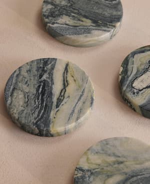 Hanson Coasters - Floral Jade - Set of Four - Hover Image