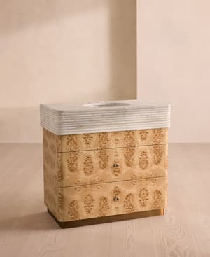 Garbo Single Vanity - Golden Dolomite Marble - Hover Image