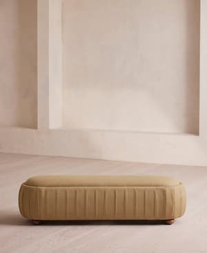 Vivienne Bench - Linen - Wheat - Hover Image
