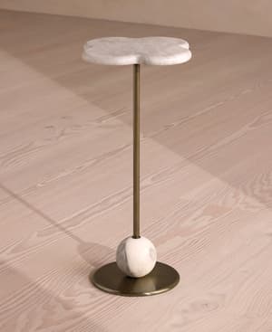 Vito Side Table - Tall - Arabescato Marble - Hover Image