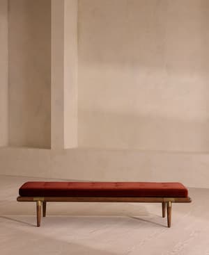 Theodore Bench - Rust Velvet - US - Hover Image