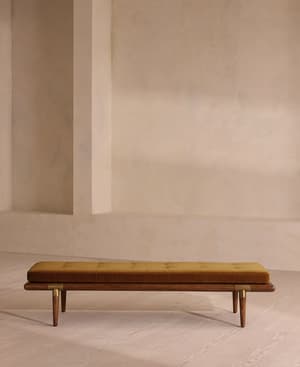 Theodore Bench - Mustard Velvet - US - Hover Image