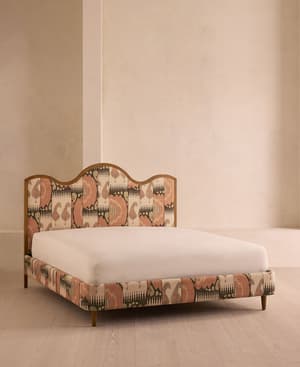 Aubrey Bed - King - Linen - Floral Ikat - US - Listing Image