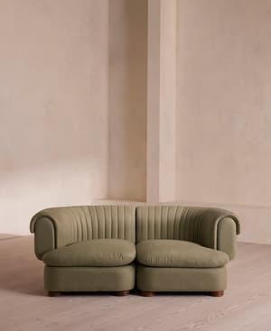 Rava Three Seater Sofa - Linen - Sage - Listing Image