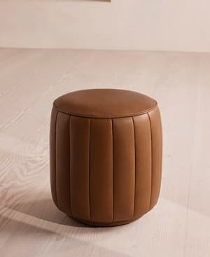 Romi Footstool - Moore & Giles Virtue Chestnut Leather - Listing Image