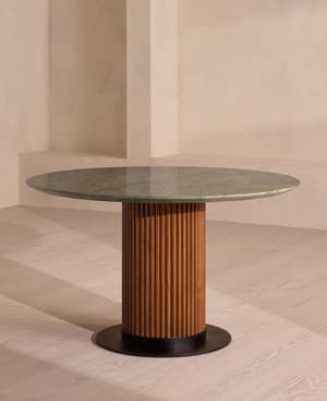 Murcell Round Dining Table - Brazilian Green Marble - Listing Image