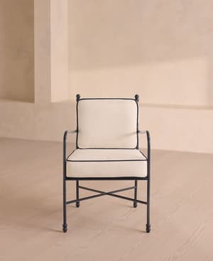 Fawn Outdoor Dining Chair - Off White - Hover Image
