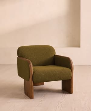 Eddie Armchair - Textured Wool Boucle - Kelp - Listing Image