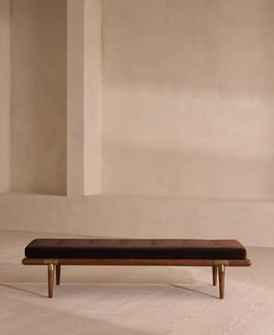 Theodore Bench - Chocolate Velvet - Listing Image