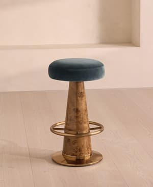 Killian Barstool - Velvet - Grey Blue - Listing Image