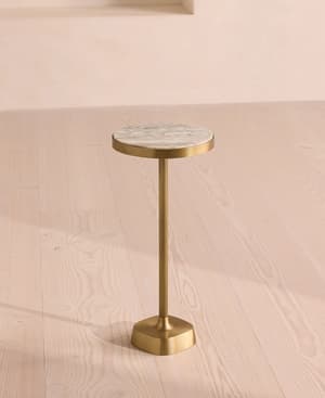 Arlon Side Table - Terra Bianca Marble - Small - Listing Image