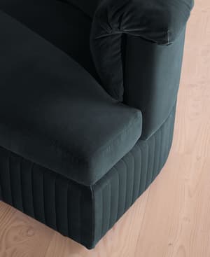 Oona Modular Sofa - Corner Sofa - Velvet Grey Blue UK - Hover Image
