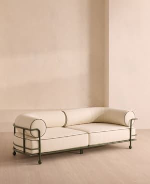 Gaspard Three-Seater Outdoor Sofa - Linen - Off White - Listing Image